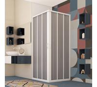 Möbelvertrieb FORTE Cabine de douche FLEX soufflet d'angle 80 x 120 x 185 h. réductible