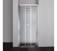 PORTE DE DOUCHE EN NICHE STAR 120CM, PORTE AVEC 3 PAROIS COULISSANTES