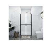 Porte de douche - - ESG dépoli - 98-101 cm - 190 cm - Aluminium noir mat