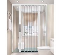 Porte de douche pliable en accordéon étanche verrouillable pour salles de bains et cuisines Séparateur d'intérieur Convient pour 200210 cm Design multi-plis pour appartements et hôtels