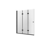Porte de Douche Sans Cadre 129,5x142,2cm Pare-baignoire à Charnière 3 Volets Pliable