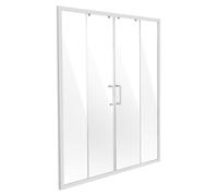 Porte de douche semi-sans cadre SucceBuy (1469–1499 x 1778 mm) Porte coulissante en verre de sécurité transparent de 6 mm, hydrofuge, résistante aux chocs, revêtement NANO, résistante aux taches, avec