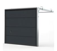 Porte de garage 2500x2500 mm, type Basic, RAL 7016 gris anthracite, woodgrain, sans moteur, entièrement personnalisable