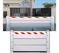 Porte de Garage BarrièRes Anti-Inondation L 250CM x H 40CM, Aluminium BarrièRe Anti-Inondation, Kit de Seuil De BarrièRe Anti-Inondation Pour Porte de Garage RéUtilisables et Amovibles