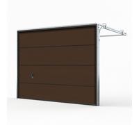 Porte de garage marron, RAL 8014 brun sépia, surface lisse, 2000 x 1900 mm, sans moteur