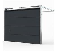 Porte de garage sectionnelle 300 x 215 cm, comfort, gris anthracite, woodgrain, 3000 x 2150 mm, entièrement personnalisable