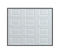 Porte de garage sectionnelle à cassette blanc motorisée L254 x H218 cm - CAOPAS