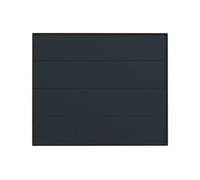 Porte de garage sectionnelle effet bois anthracite avec moteur L254 x H218 cm - PRIETA