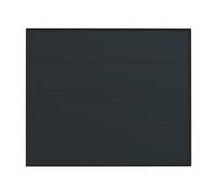 Porte de garage sectionnelle effet bois anthracite avec moteur Somfy L254 x H218 cm - PRIETA