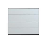 Vente-unique - Porte de garage sectionnelle effet bois blanc motorisée L254 x H218 cm - PRIETA