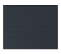 Porte de garage sectionnelle effet rainuré anthracite avec moteur Somfy L254 x H218 cm - NORIA