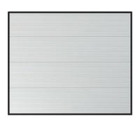 Porte de garage sectionnelle effet rainuré blanc avec moteur Somfy L254 x H218 cm - NORIA
