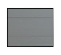Porte de garage sectionnelle effet rainuré gris avec moteur Somfy L254 x H218 cm - NORIA