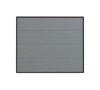 Porte de garage sectionnelle effet rainuré gris motorisée L254 x H218 cm - NORIA