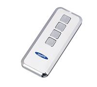 Porte de garage télécommande/émetteur manuel Mini NOVOTRON 524 Design - émetteur 4 canaux avec changement de keeloq CODE, 64 O. 128 bits cryptage - 433 MHz, argenté/blanc, (Pile bouton incluses)