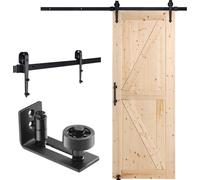 Porte de grange et kit de matériel 30 x 84 - Kit de porte coulissante en bois pour un fonctionnement en douceur - Durable Barn Door Accessories