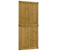 Porte de grange vidaXL , brun miel, 100 x 210 cm, en pin massif