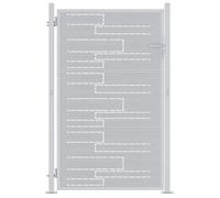 Porte de jardin en acier inoxydable - vidaXL - Argent Métallique - 100x125 cm - Résistant aux intempéries