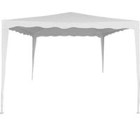 Porte de pergola démontable 300 x 300 x 250 cm - Blanche - Pour l'extérieur - Système d'ombrage pour terrasses/caravanes - Facile à installer