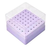 Porte- de ponçage pour perceuse à ongles - récipient anti-poussière avec 49 trous | boîte de rangement pour outils de réparation d'ongles | organisateur professionnel pour forets de perçage, St