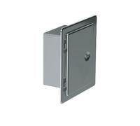 Porte de ramonage en acier inoxydable avec support coulissant mm L=100 mm, incliné - simple paroi - Reuter EW-BLUE