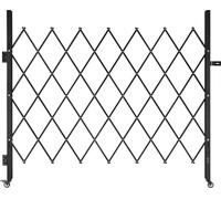 Porte de sécurité VEVOR (simple) Porte à ciseaux pliante verrouillable avec roulettes pivotantes à 360°, portes en acier rétractables Outdoor, pour sécurité d'entrée garage entrepôt, porte pliante 180