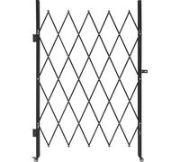 Porte de sécurité VEVOR (simple) Porte à ciseaux pliante verrouillable avec roulettes pivotantes à 360°, portes en acier rétractables Outdoor, pour sécurité d'entrée garage entrepôt, porte pliante 126