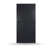 Porte de service anthracite pleine, 770x2010 mm, acier, ouverture sur la droite vers l’intérieur, modèle Laval, configuration personnalisée
