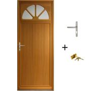 Porte De Service Bois vitree Pixos, H215 x L90 p, droit + Poignee Et Barillet (ref 01245F924) Cotes Tableau
