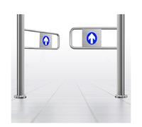 Porte de Sortie battante Automatique, portillon d'entrée unidirectionnel à 90° en Acier Inoxydable avec Fermeture à Ressort, idéal pour supermarchés/magasins/Grands magas