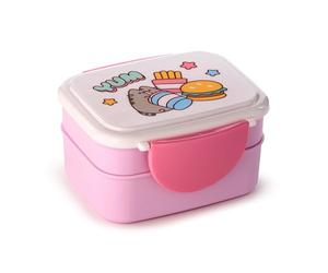 Porte-déjeuner Bento avec couverts et fermeture à clip - Pusheen le chat - Foodie, licence officielle Pusheen the Cat - Schiscetta alimentaire sans BPA, pour école, bureau