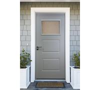 Porte d'entree acier vitree, TER Blanc, H215 x L90 p, gauche Cotes Tableau