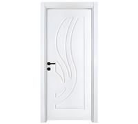 Porte d'entrée blanche chic Portes en bois design Revêtement PVC élégant