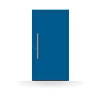 Porte d'entrée bleu outremer, RAL 5002, aluminium, 700 x 1700 mm, modèle Amiens, configuration personnalisée