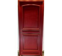 Porte d'entree Bois Pleine, Carene Rouge RAL 3004, H215 x L90 p, droit + Poignée Et Barillet (ref010403FP)