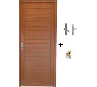 Porte d'entree Bois Pleine, Laura, H215 x L90 p, droit Cotes Tableau + Poignee Et Barillet (ref : N158RPL -IN158RCI)