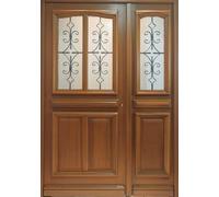 Porte d'entree Bois Tiercee Vauban H215 x L140 p.Gauche Cotes Tableau