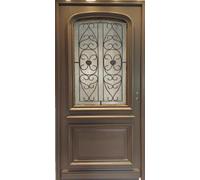Porte d'entree Bois vitree, Adrien Gris RAL 7039, H215 x L90 p.Gauche + Poignee, Barillet Et Bouton (ref : IN158RPL2 - IN303NEW)