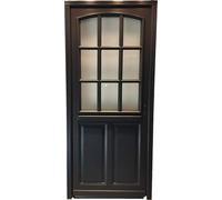 Porte d'entree Bois vitree, Alicia, gris RAL7016, H215 x L90 p.Gauche Cote Tableau