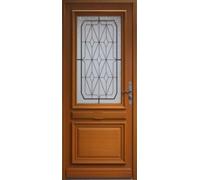 Porte d'entree Bois vitree, Anis, H215 x L90 p.Gauche Cotes Tableau