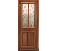 Porte d'entree Bois vitree, Baya, H215 x L80 p, gauche + Poignee, Barillet Et Bouton (ref : IN158RPL2 - IN303NEW)