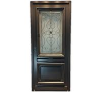 Porte d'entree Bois vitree, Candice RAL 7016, H215 x L90 p,droit + Poignee, Barillet Et Bouton (ref : IN158RPL2 - IN303NEW)