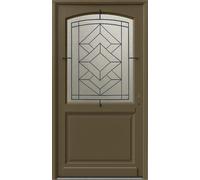 Porte d'entree Bois vitree, Elsie, Vert RAL7002, H215 x L90 p.Gauche Cote Tableau