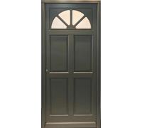 Porte d'entree Bois vitree, Fiacre Gris RAL 7039, H215 x L90 p, droit + Poignée Et Barillet (ref010403FP)