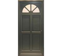 Porte d'entree Bois vitree, Fiacre Gris RAL 7039, H215 x L90 p.Gauche + Poignée Et Barillet (ref010403FP)
