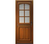 Porte d'entree Bois vitree, Marine, H200 x L80 p.Gauche Cotes Tableau
