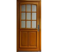 Porte d'entree Bois vitree, Marine, H200xL90 p.Gauche Cotes Tableau