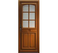 Porte d'entree Bois vitree, Marine, H215 x L80 p, droit Cotes Tableau