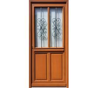 Porte d'entree Bois vitree, SyraH H215 x L90 p, droit Cote Tableau
