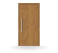 Porte d'entrée chêne, bois, Chêne clair 110, 850 x 1800 mm, modèle Paris, configuration personnalisée